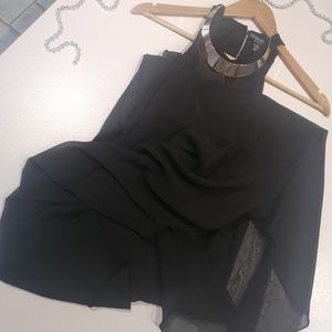 REVAMPED Sheer Sheath Dress w/Gold Neck Cuff NWOT